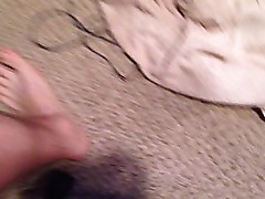 Pissing on myself and playing with my cock )